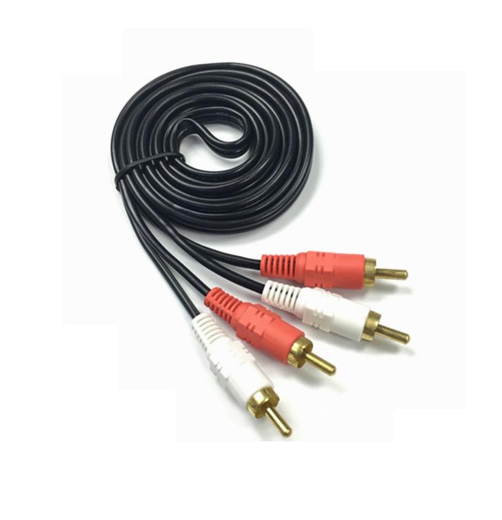 AV音訊線 紅白2RCA轉2RCA蓮花頭音箱視頻連接線 音響線 二對二音訊線 純銅鍍金 /1.5米
