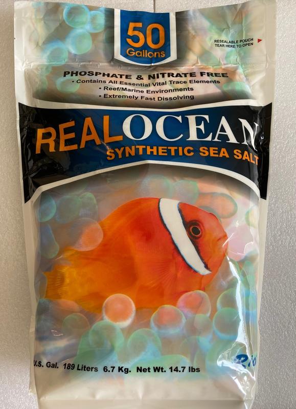 [HAPPY水族]缺貨中美國 REAL OCEAN 全新第3代美國鹽 海水素 海水鹽 軟體鹽 人工鹽 6.7kg/3包入