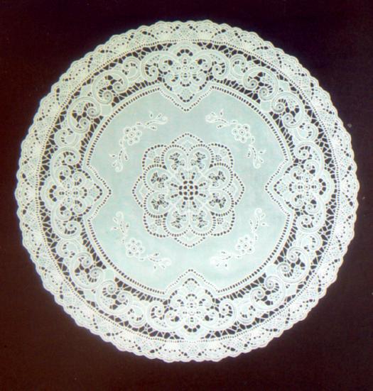 鏤空 茶几桌巾 40 cm 圓 (白 色) 塑膠桌巾