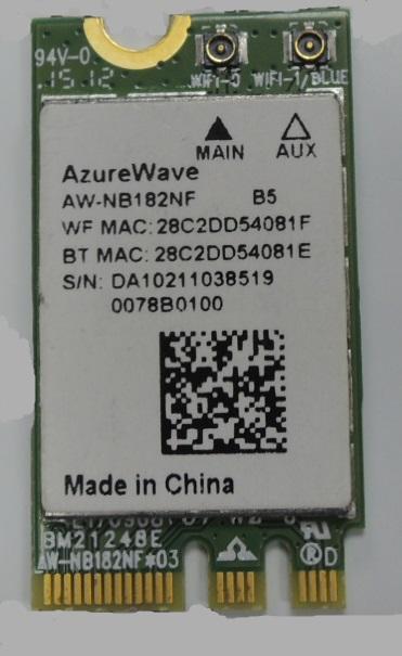 AzureWave  AW-NB182NF B5   WIFI + Bluetoot NGFF card