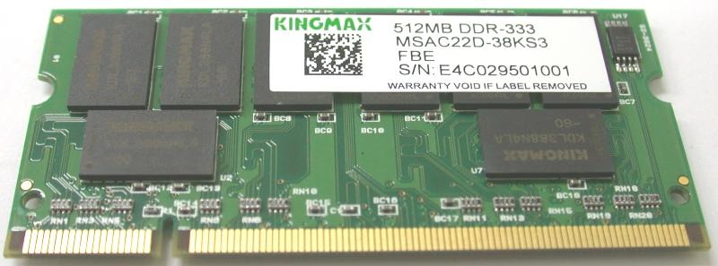 KINGMAX  MSAC22D38-KS3FBE  DDR SO-DIMM-MSAC22D-38KS3-MAE-512