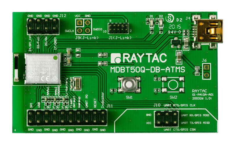 Raytac BT5 AT Command藍牙SPP主從透傳Central+Peripheral模組開發板長距離USB