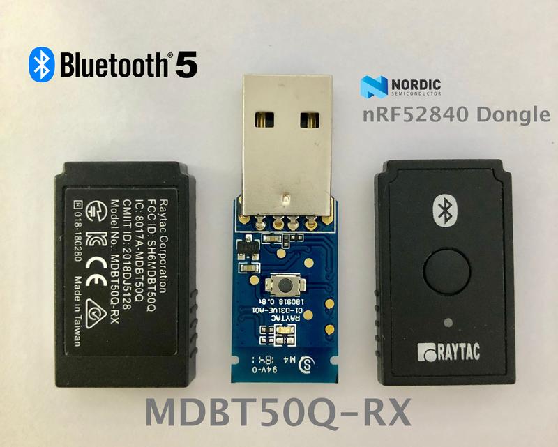 Nordic nRF52840 USB Dongle接收器BT5.2藍牙5低功耗台製模塊RaytacMDBT50Q-RX