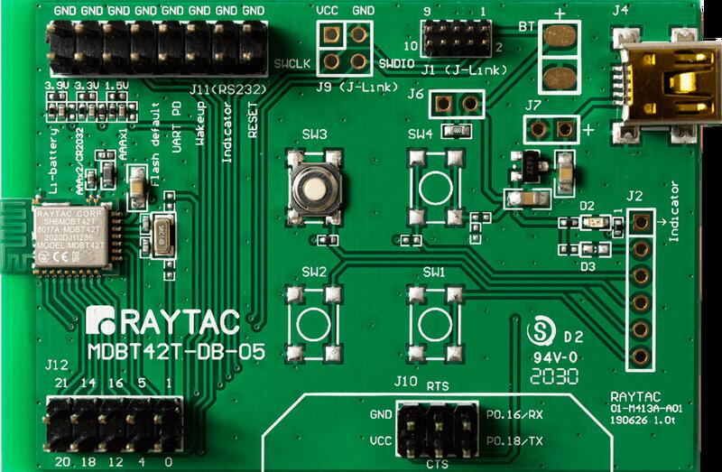 Nordic nRF52805方案 Raytac勁達MDBT42T 藍牙模組開發板DK
