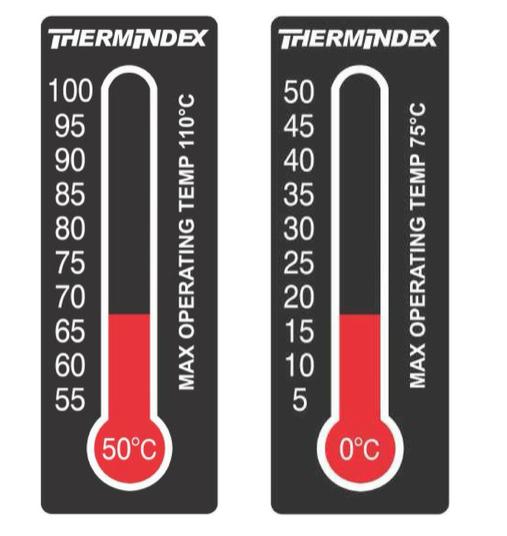 【大樂倉】英國 THERMINDEX可逆式的溫度貼紙/感溫貼紙/測溫貼紙/溫度貼紙/溫度標籤/溫度變色貼紙/表面溫度貼
