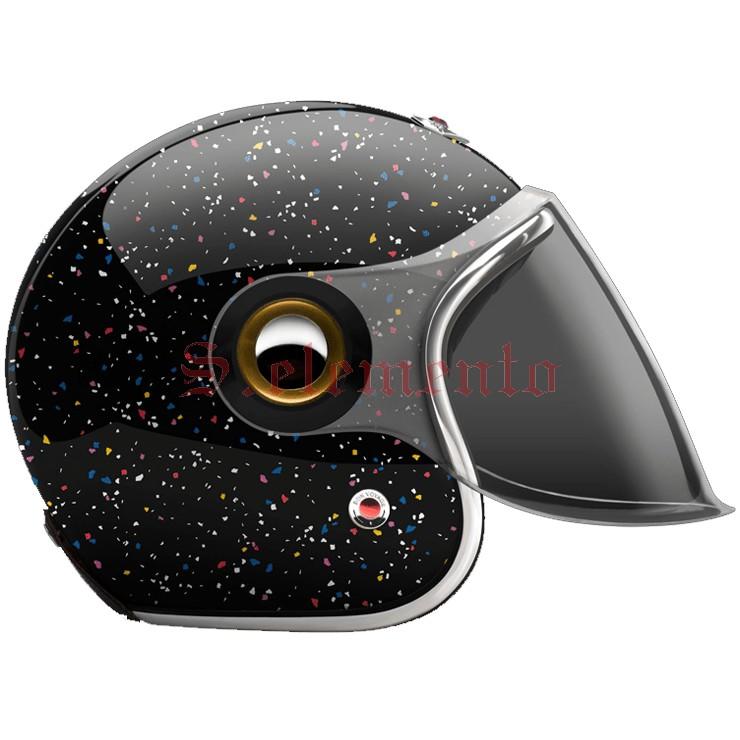 (客製款下標) Ateliers Ruby 3/4罩 安全帽 Belvedere Jet Cosmos 黑殼 紅內襯