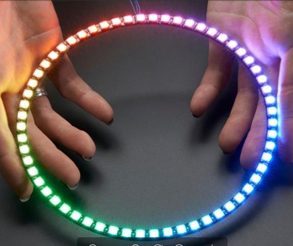 WS2812  5050 RGB LED 60位全彩驅動彩燈 圓形開發板(含稅)【佑齊企業 iCmore】