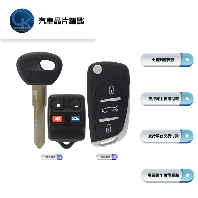 【CK到府服務】MAZDA 2.0cc Premacy 馬自達汽車 晶片鑰匙 遙控器 摺疊鑰匙 汽車鑰匙 遙控器鑰匙