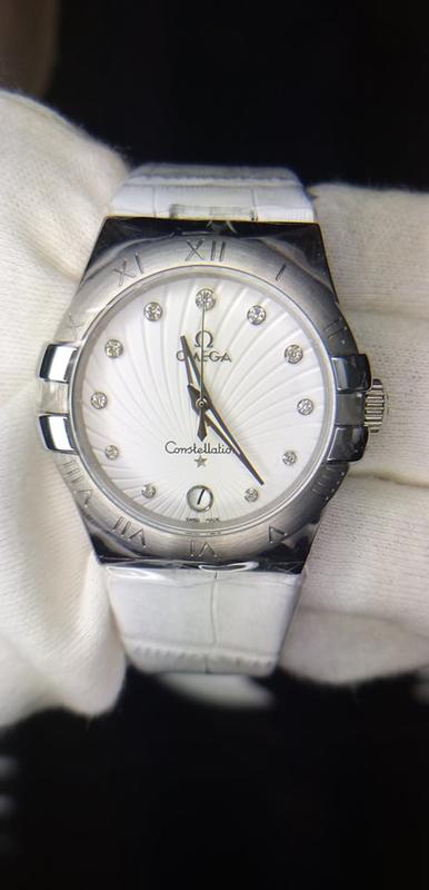 歐米茄白皮帶錶-W1288