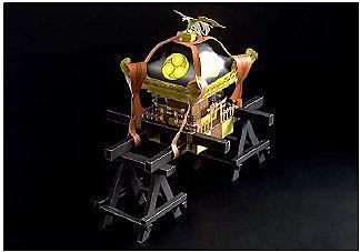 啞光紙99日本 秋祭轎子神轎 3D立體紙模型手工DIY帶說明非成品 