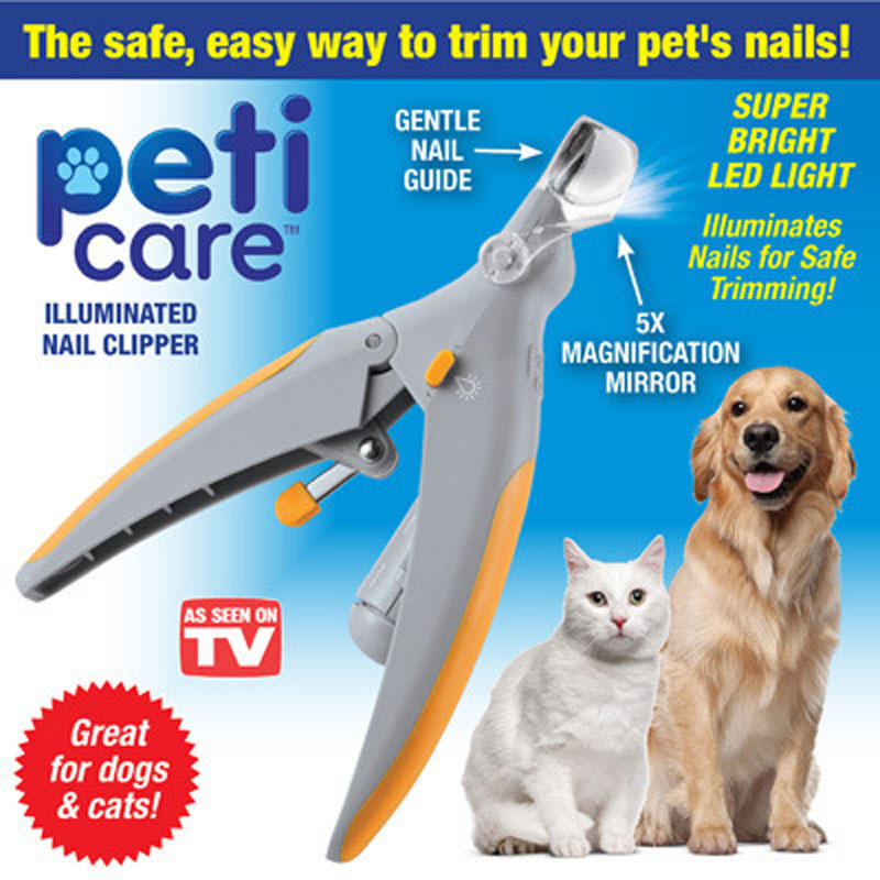 【帶燈寵物指甲剪】TV產品 peti care帶燈寵物指甲剪LED放大寵物指甲刀鉗