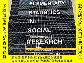 博民Elementary罕見Statistics in Social Research 第4版 1988年 精裝版 照 