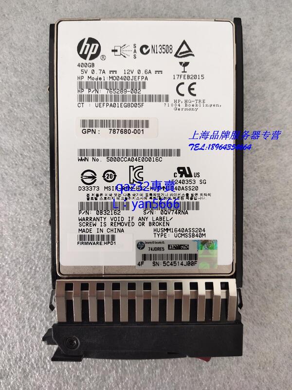 現貨]HP J9F37A 765289-002 787336-001 400G SAS MO0400 2.5 固態硬盤| 露天市集|  全台最大的網路購物市集