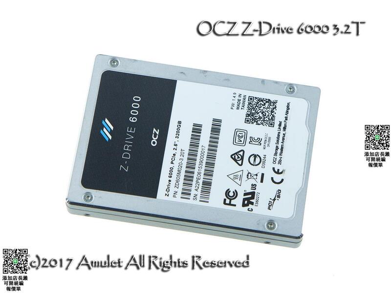 OCZ Z-Drive 6000 3.2TB，U.2接口2.5' PCI-E NVMe SSD，70W IOPS