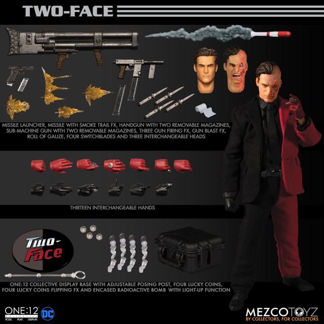 查克收藏+售罄 美版 MEZCO One:12 DC 蝙蝠俠反派 雙面人 TWO-FACE