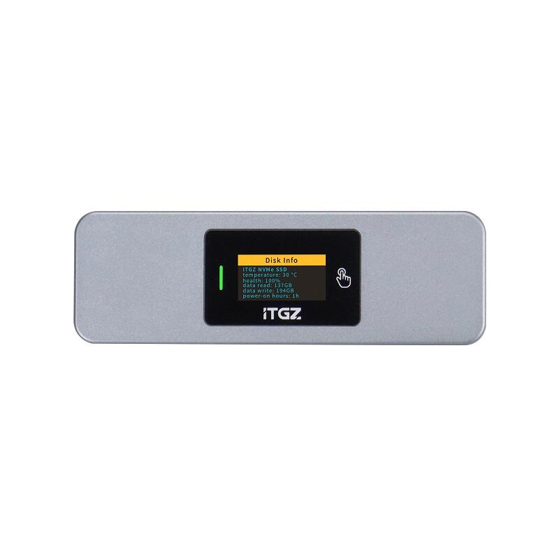 【好康免運】itgz智能可視化屏顯m.2盒固態外置usb3.2雙協議nvme/ngff可攜式
