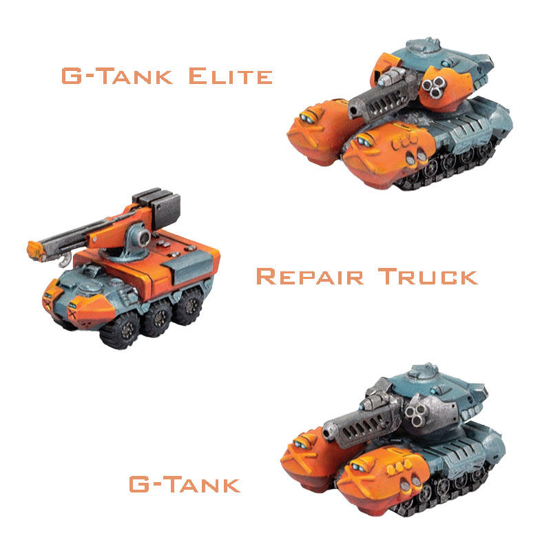 【恐懼浪潮】Monsterpocalypse 怪獸啟示錄 防衛隊 G-Tanks/Repair Truck 戰棋 桌遊