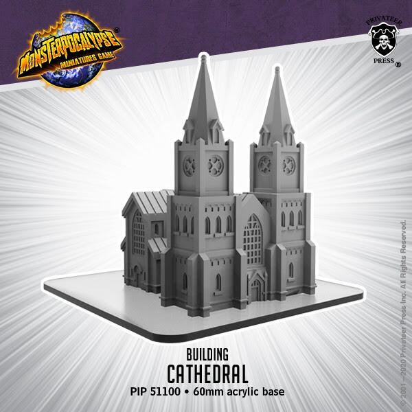【恐懼浪潮】Monsterpocalypse 怪獸啟示錄 建築物 Cathedral Building - 戰棋 場景