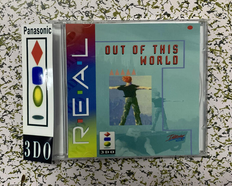 3DO 盒裝彩盤附邊紙 out of this world 英文版『兩盤起售』