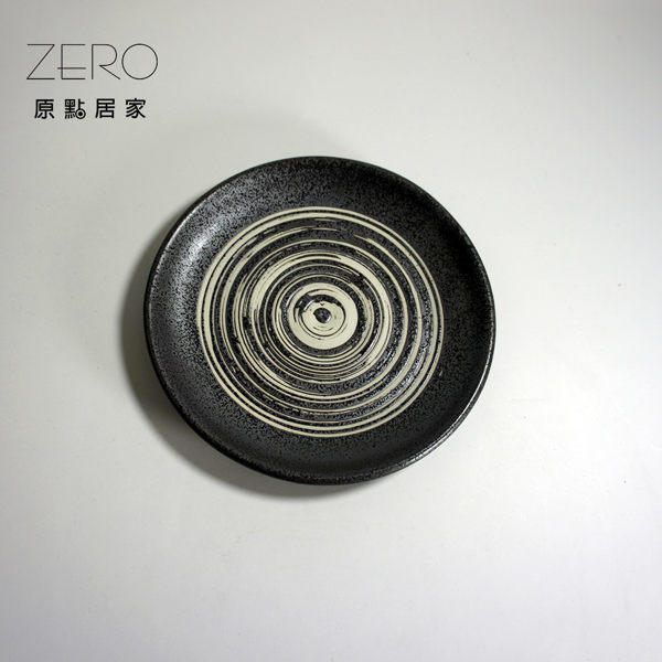 原點居家 窯變漩渦紋陶瓷盤 日式餐盤 5.5吋