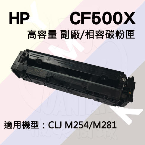 HP M254/M280/M281 高容量 副廠碳粉匣 (CF500X)
