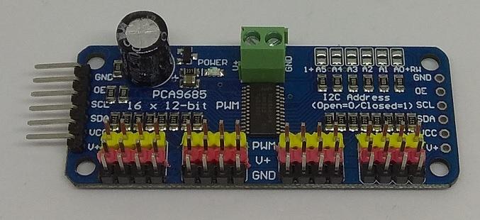 I2C控制16路PWM (PCA9685) Servos/LEDs驅動板