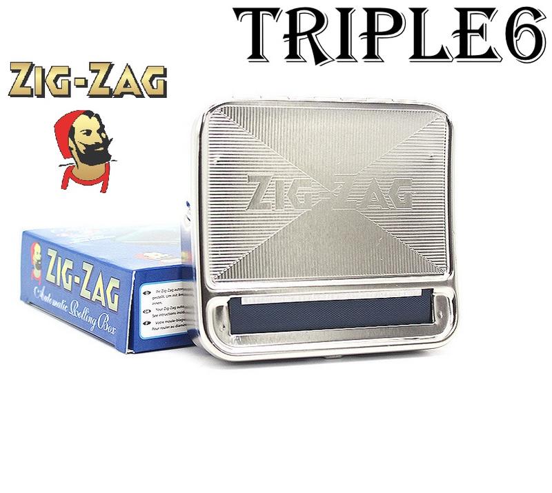 🥇【Triple6】🚚免運 ZIG-ZAG 老人頭 不銹鋼 90MM 手動 捲煙器