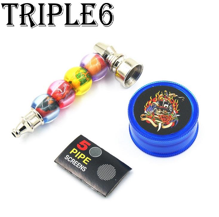 【Triple6現貨當天出】 煙斗 菸斗 煙具 pipe 彈珠 研磨器 濾網 套裝組合