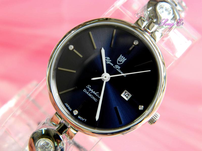 Olym Pianus (奧柏) OP 2500LS 時尚高級鑲鑽錶款 超薄 瑞士愛其華OGIVAL 代理商出品