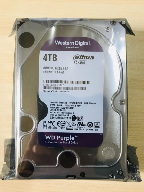 WD/西部數據WD40PURX WD40EJRX監控錄像4t西數4tb紫盤機械硬盤CMR | 露天市集 | 全台最大的網路購物市集