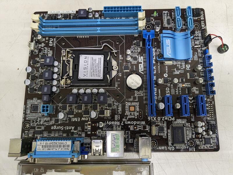 華碩 P8H61-M LX PLUS 主機板1155/DDR3/ 含檔板 中古良品
