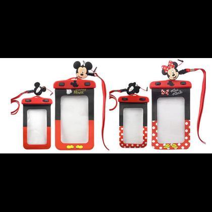 5吋迪士尼 手機防水袋 通用可愛繽紛手機 防水袋 (附夾子捲線器耳機塞)