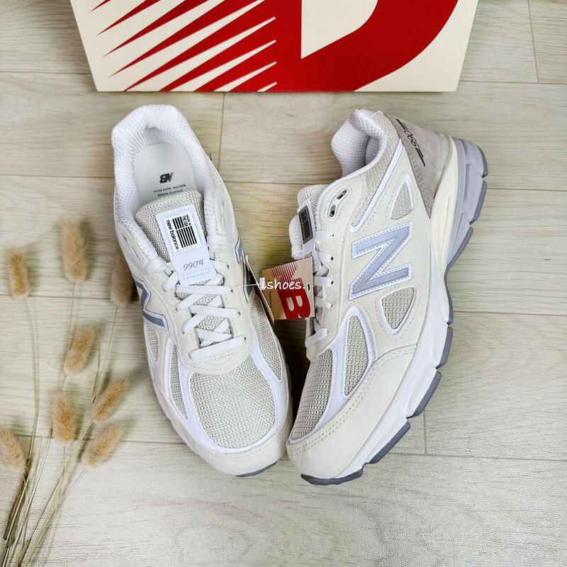 現貨iShoes正品New Balance 990 情侶鞋v4 奶色美製復古休閒慢跑