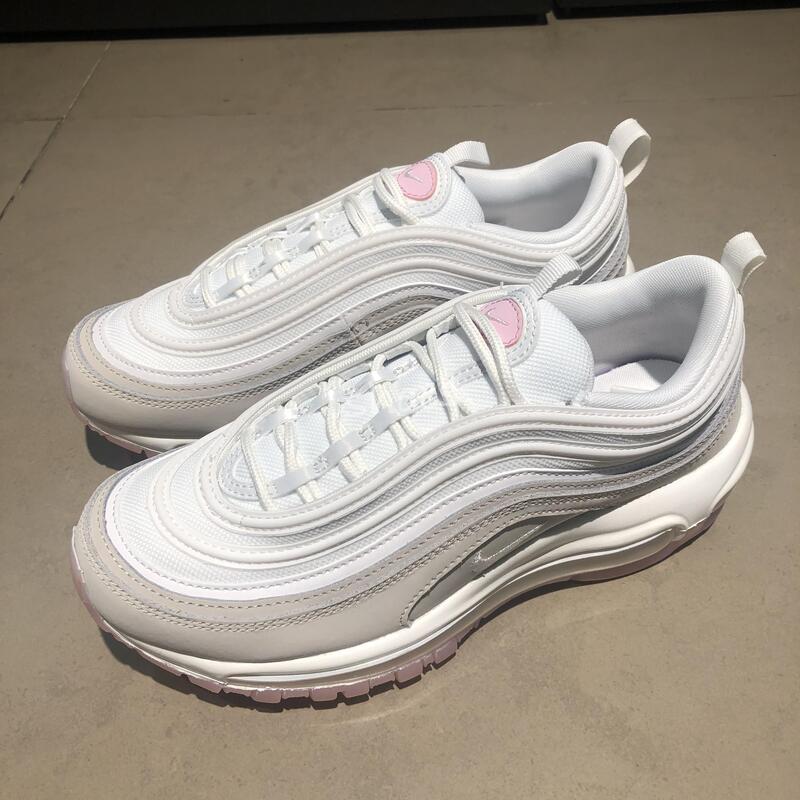 現貨iShoes正品Nike Air Max 97 女鞋白粉奶茶復古氣墊運動鞋CT1904-100