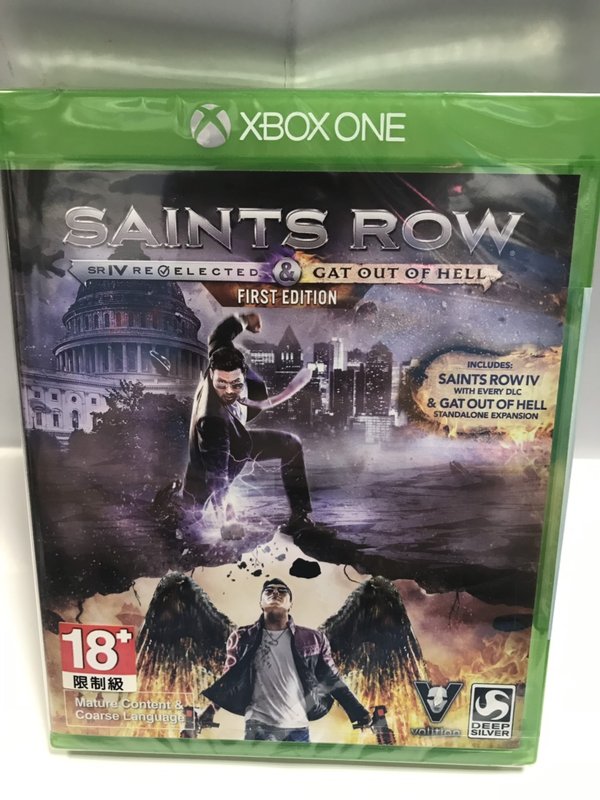 夢幻電玩屋 全新 XB1 XBOX ONE 黑街聖徒 4:再次當選+逃出地獄 英文版 Saints Row IV