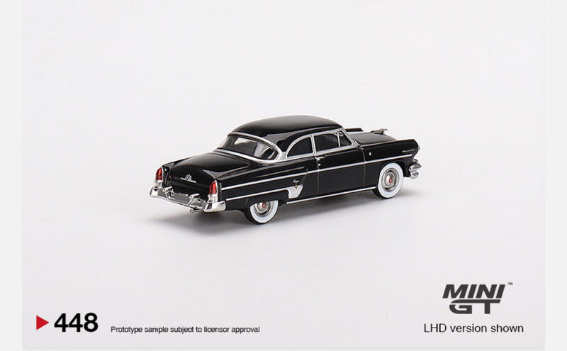 Mini GT 1:64 Scale 1954 Lincoln Capri Black #448 - Limited Edition Diecast Model Car