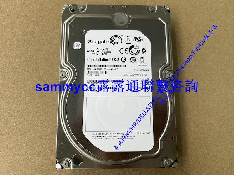 Seagate/希捷ST1000NM0023 1TB 7.2K SAS 3.5寸服務器硬盤議價咨詢中古