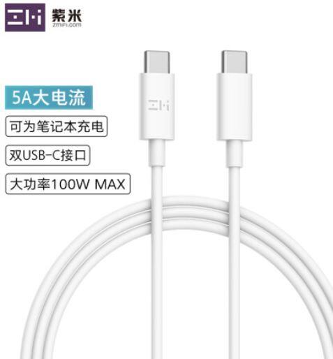 現貨 紫米 ZMI 雙Type-C數據線 USB-C線  筆電 手機 充電線 PD 5A 100W 雙c線 白色