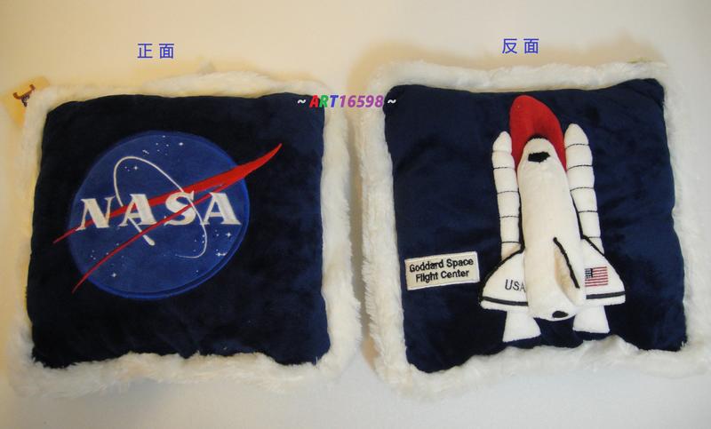 ~ART16598~美國太空總署3D立體太空梭設計款抱枕-寶藍白珍珠色系 USA NASA居家 車用腰枕 頭枕 絨毛玩具
