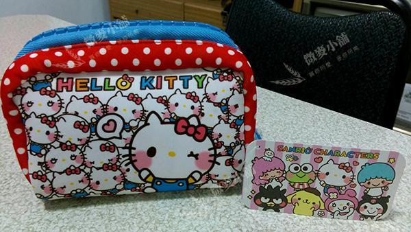 【微麥小舖】日本 Sanrio 三麗歐 kitty 凱蒂貓 方形收納包 化妝包