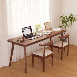【全館免運】雙人書桌長條桌家用辦公桌電腦桌實木桌簡約靠窗桌辦公工桌學習桌