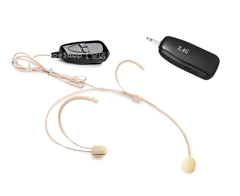 【現貨.免運】G03 2.4G 單頻道 耳掛式無線麥克風/超輕設計配戴舒適/靈敏度高全方位收音/拆卸攜帶方便/鋰電池充電