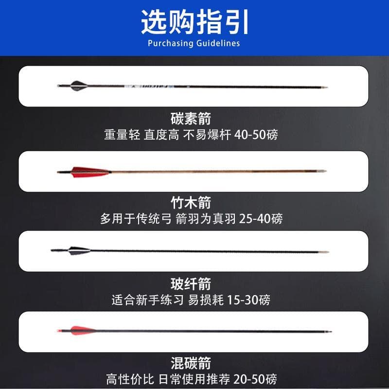 【客之坊】練習箭訓練純碳箭碳混競技弓箭箭支反曲復合真羽箭矢箭支箭頭 | 露天市集 | 全台最大的網路購物市集