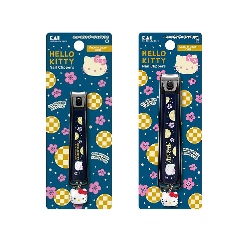 【日本貝印KAI】凱蒂貓夜梅花款指甲剪(S/M2尺寸可選) 日本製指甲刀 Hello Kitty-丹尼先生日式雜貨舖