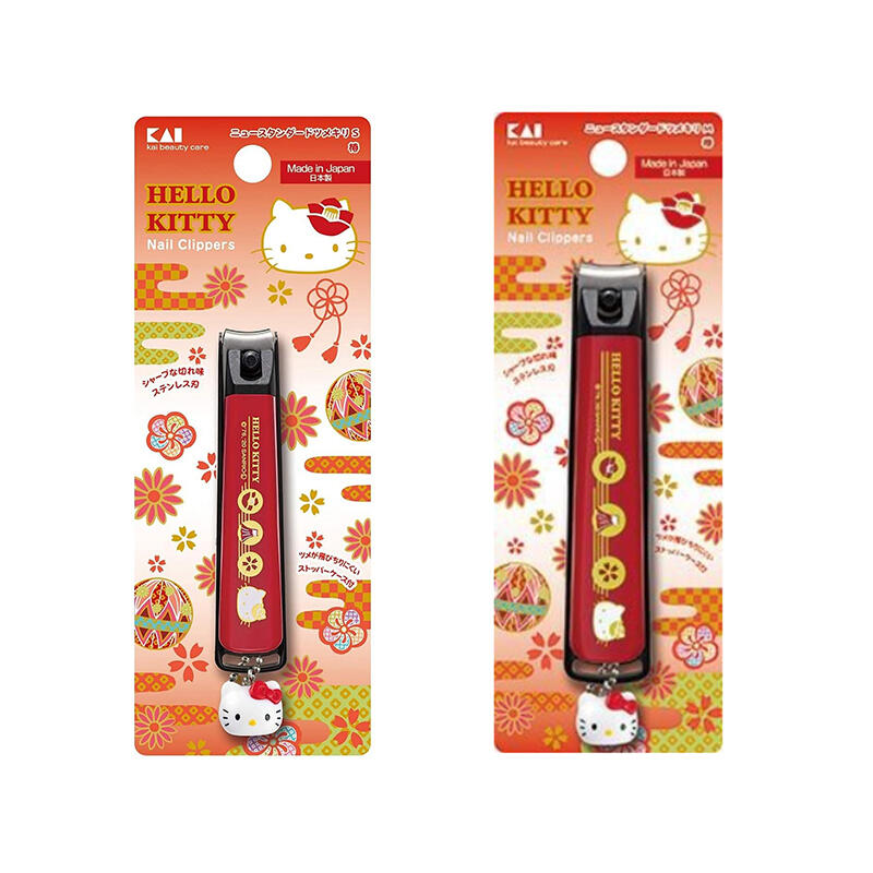 【日本貝印KAI】凱蒂貓椿花款指甲剪(S/M2尺寸可選) 日本製指甲刀 Hello Kitty-丹尼先生日式雜貨舖