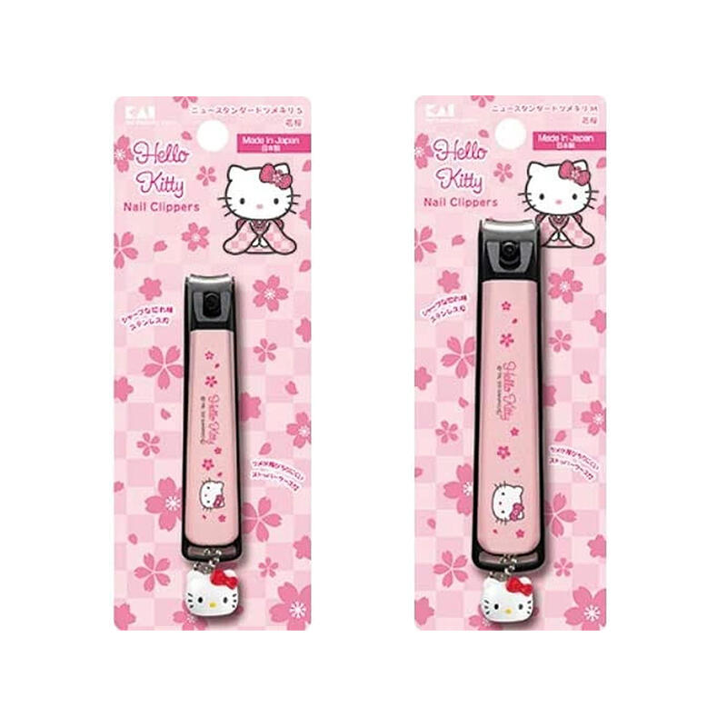 【日本貝印KAI】凱蒂貓櫻花款指甲剪(S/M2尺寸可選) 日本製指甲刀 Hello Kitty-丹尼先生日式雜貨舖