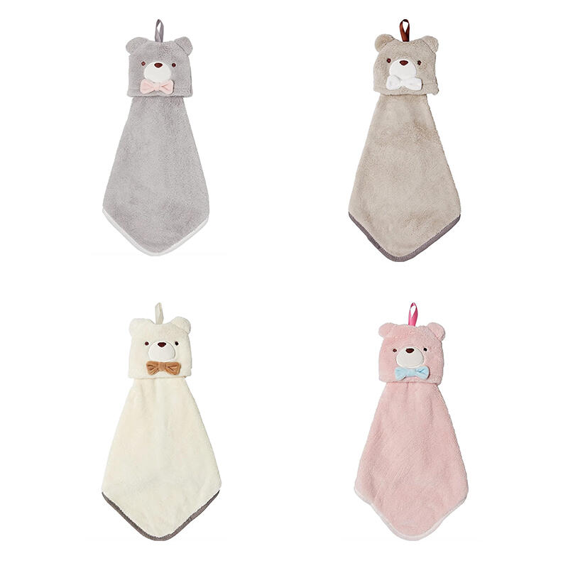【日本Pine Create】Happy Bear熊熊造型擦手巾(4色可選) 熊造型毛巾 交換禮物-丹尼先生日式雜貨舖