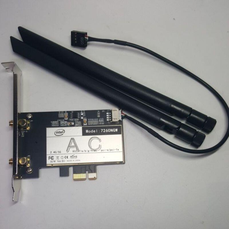 Intel 7260NGW散熱版867M雙頻2.4G 5G無線 網路卡PCI-E WIFI AC藍芽Win7 Win11 | 露天市集 | 全 ...