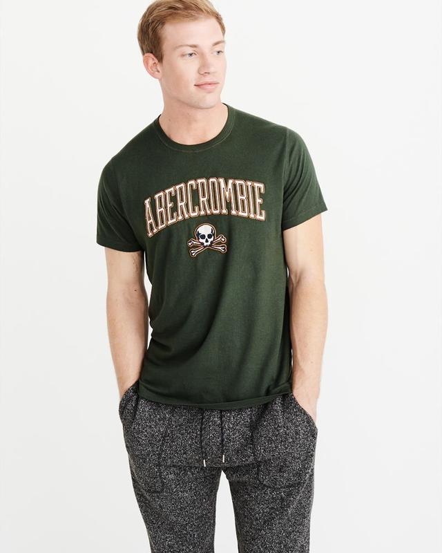 ［免運］【 現貨 S 】A&F Abercrombie & Fitch 男生 骷髏頭 短袖T恤