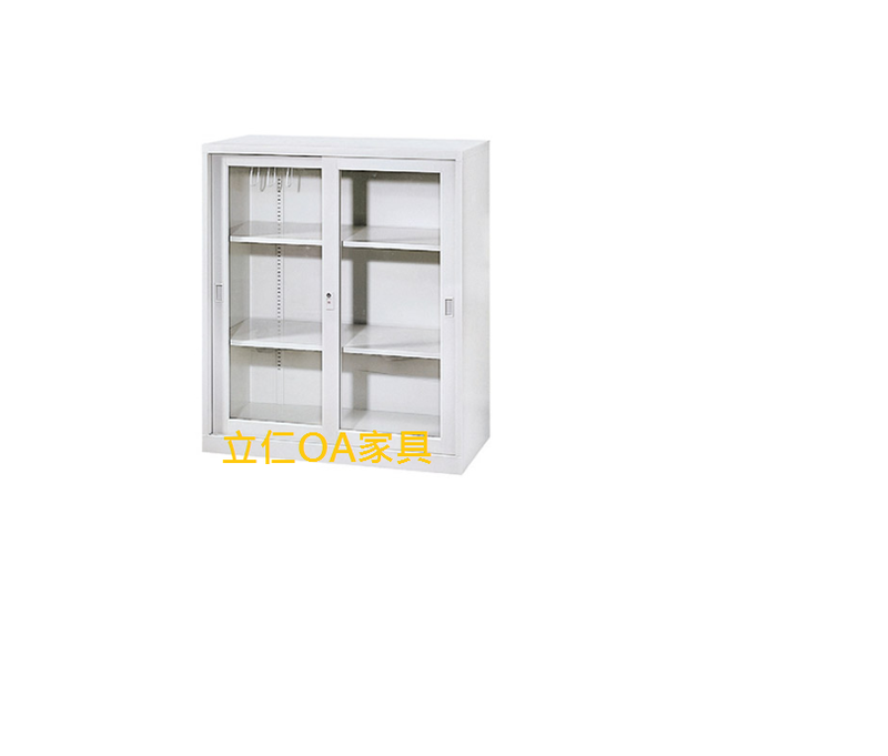 [立仁OA家具] UG-3A玻璃加框三層理想櫃